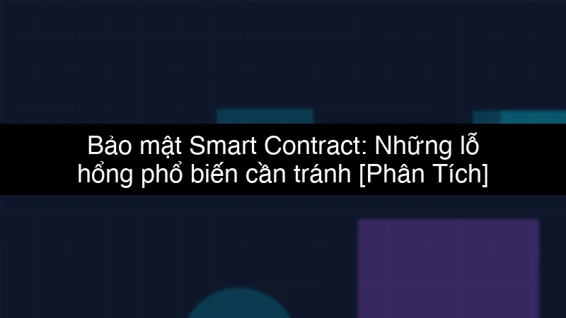 Bảo mật Smart Contract: Những lỗ hổng phổ biến cần tránh schema