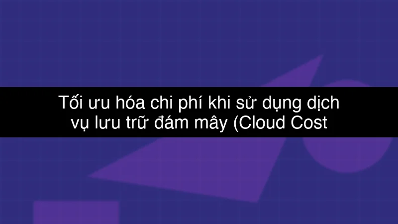 Tối ưu hóa chi phí khi sử dụng dịch vụ lưu trữ đám mây (Cloud Cost Optimization) schema